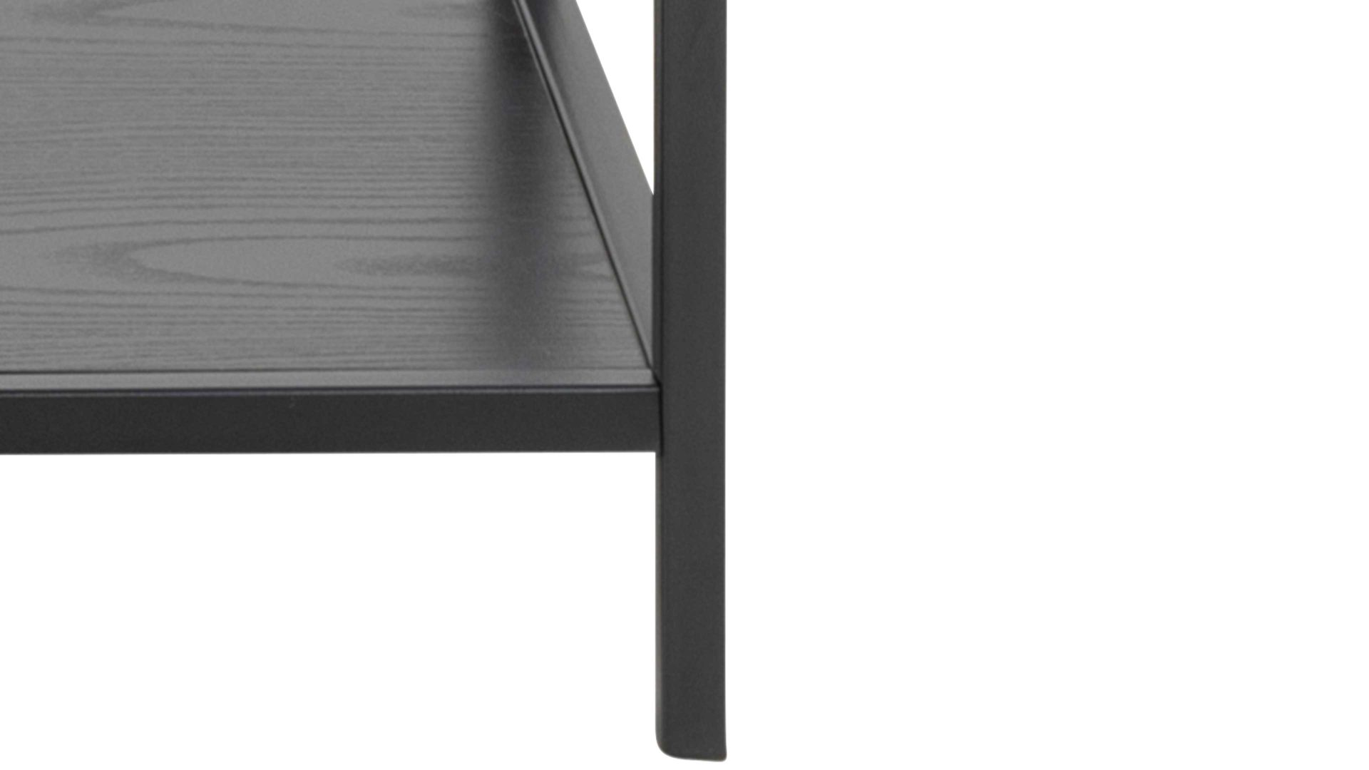 Konsole Actona group aus Holz in Schwarz Konsoltisch Seaford im Industrielook - Beistelltisch schwarze Esche – Länge ca. 100 cm