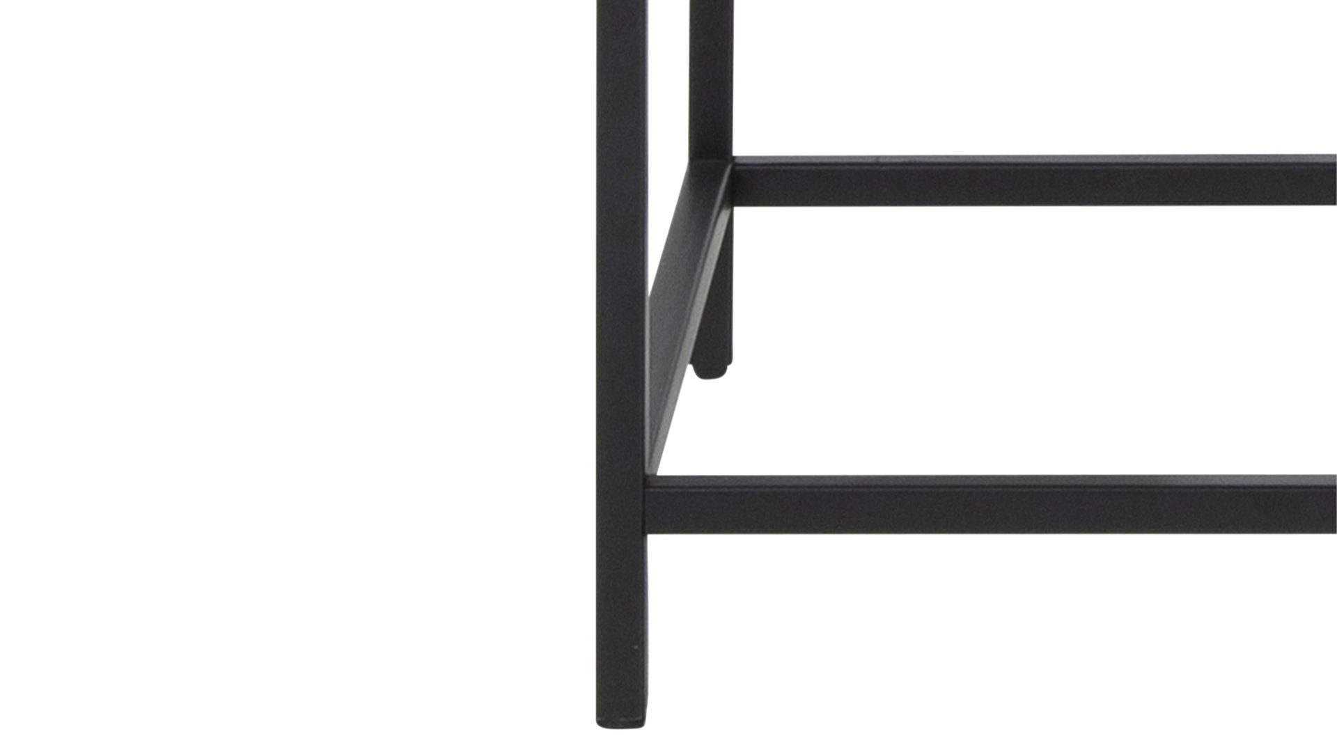 Vitrine Actona group aus Glas in Holzfarben Vitrine Seaford im Industrielook Glas, Wildeiche & Metall – zwei Türen, Breite ca. 77 cm