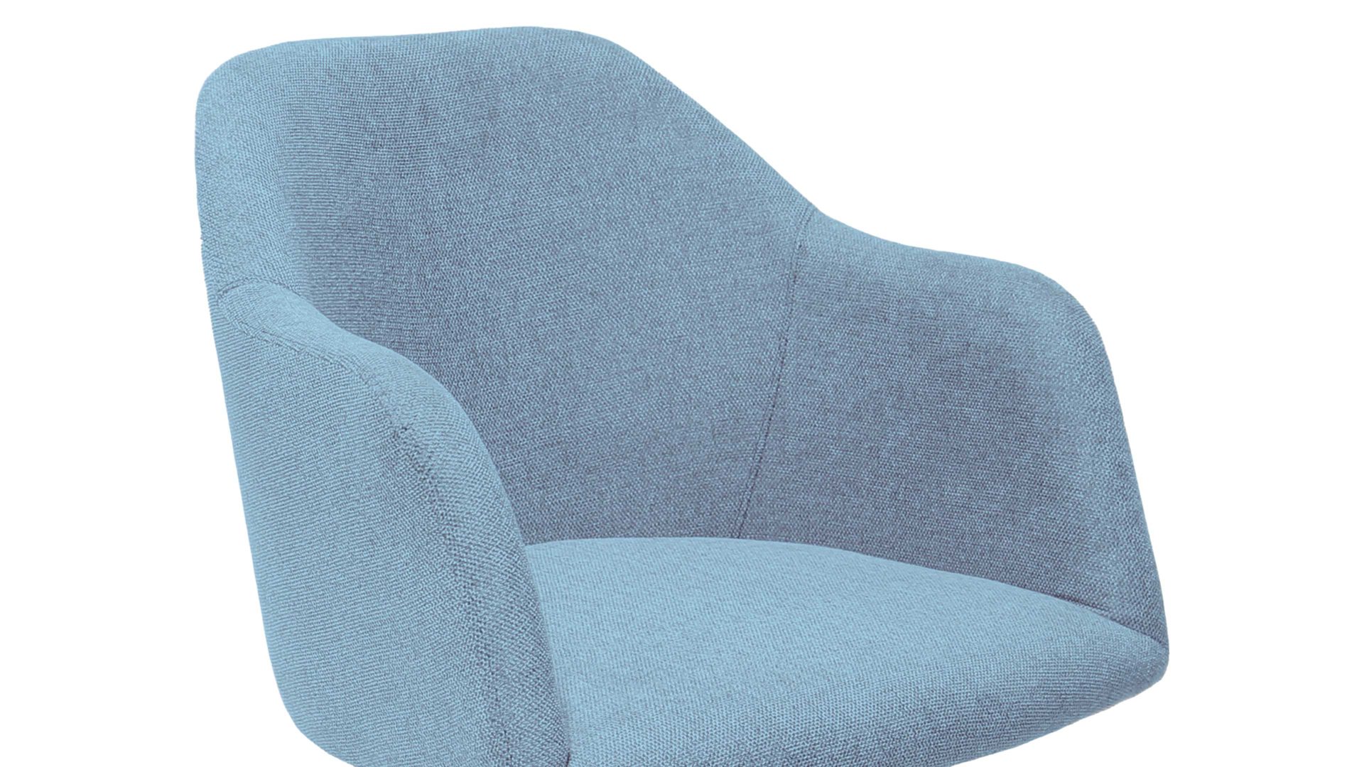 Vierfußstuhl Standard furniture factory aus Kunstfaser in Hellblau Armlehnstuhl Gijon mit Drehfunktion schattenblauer Webstoff Capulet 9711 & Eichenholzfüße