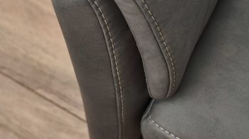 2,5-Sitzer Steinpol polsteria aus Stoff in Grau Polsterprogramm Relaxa 6.0 Plus PSG XC - 2,5-Sitzer graue Mikrofaser Kevin - Länge ca. 166 cm