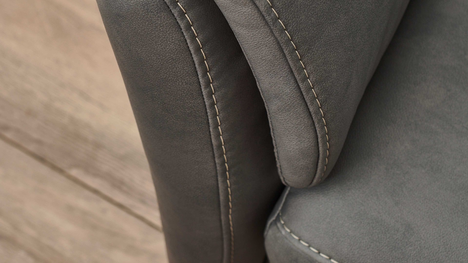 Recamiere Steinpol polsteria aus Stoff in Grau Polsterprogramm Relaxa 6.0 Plus PSG XC - Recamiere graue Mikrofaser Kevin - Länge ca. 198 cm