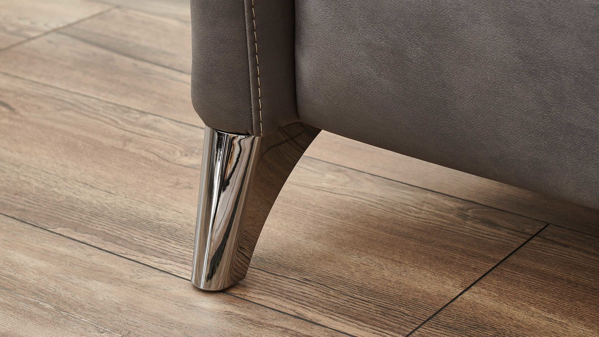 Recamiere Steinpol polsteria aus Stoff in Grau Polsterprogramm Relaxa 6.0 Plus PSG XC - Recamiere graue Mikrofaser Kevin - Länge ca. 198 cm