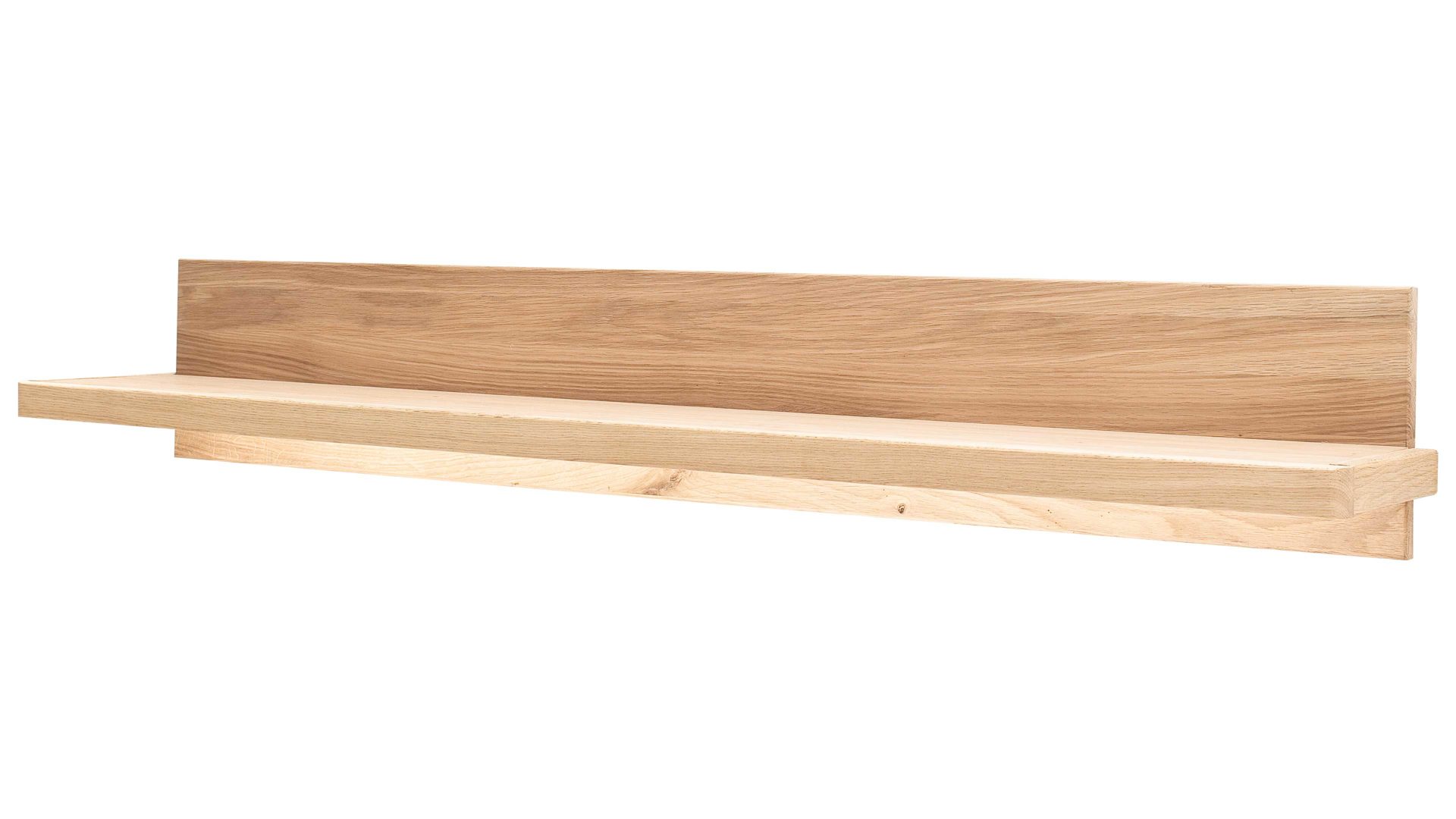 Wandregal Mca furniture aus Holz in Holzfarben Wohnprogramm Barcelona - Wandregal geölte Balkeneiche – Länge ca. 154 cm
