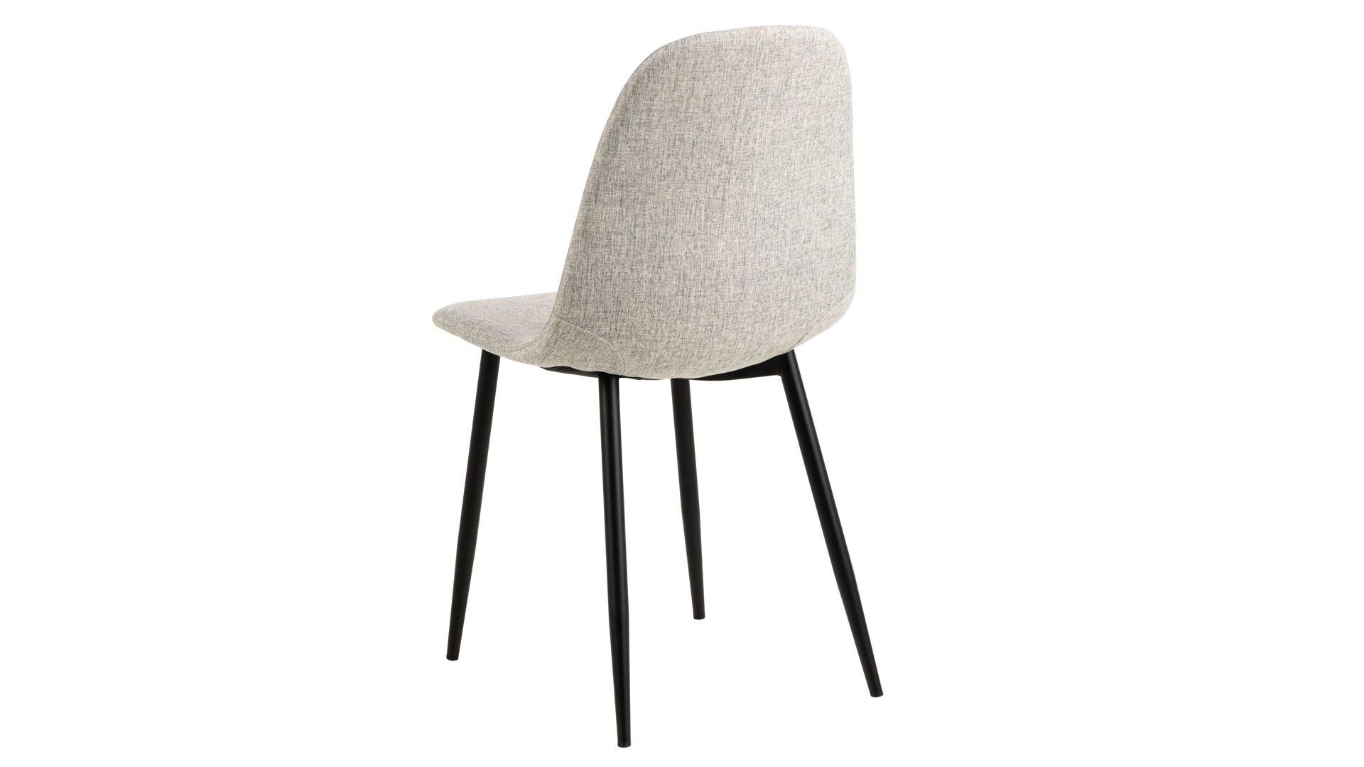 Vierfußstuhl Actona group aus Stoff in Hellgrau Stuhl Celia hellgrauer Bezug Nesia 5 & schwarzes Metallgestell
