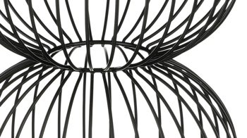 Beistelltisch Edelman® aus Metall in Schwarz Metall-Beistelltisch Adamo schwarzes Eisen - Höhe ca. 38 cm