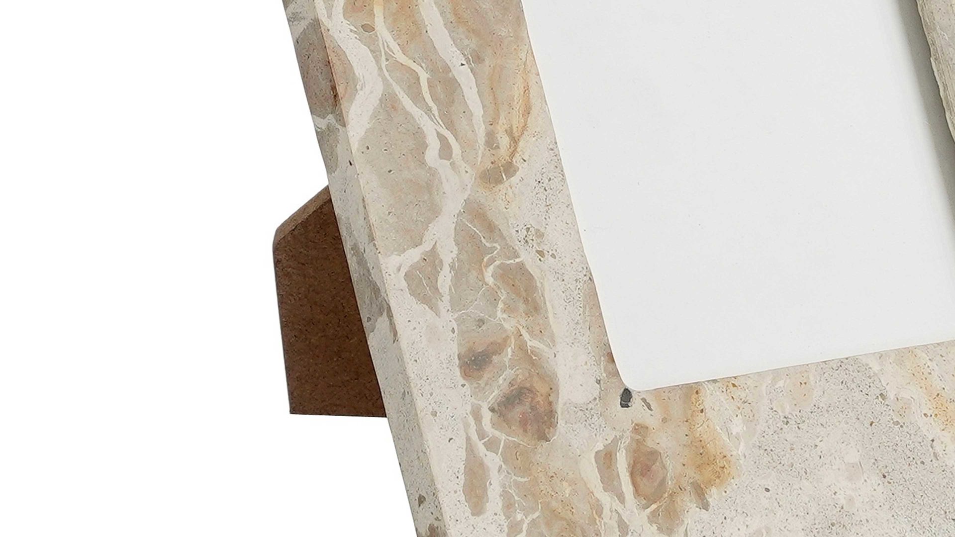 Bilderrahmen Edelman® aus Stein in Beige Tisch-Bilderrahmen Edgar beige marmorierter Marmor - ca. 18 x 23 cm