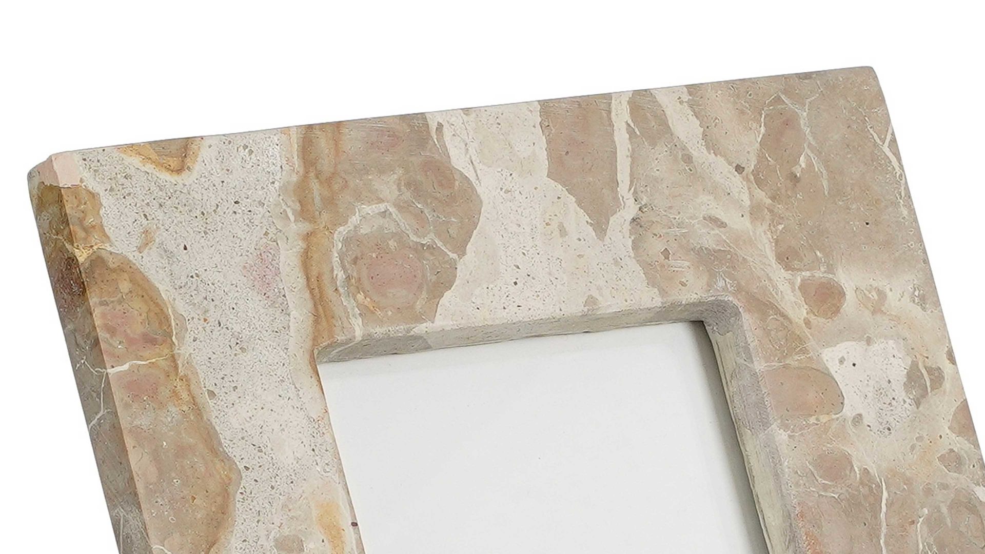 Bilderrahmen Edelman® aus Stein in Beige Tisch-Bilderrahmen Edgar beige marmorierter Marmor - ca. 18 x 23 cm