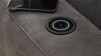 Ecksofa Job aus Stoff in Dunkelgrau Funktions-Ecksofa Doppio dunkelgraue Mikrofaser 415.09 – Stellfläche ca. 247 x 186 cm