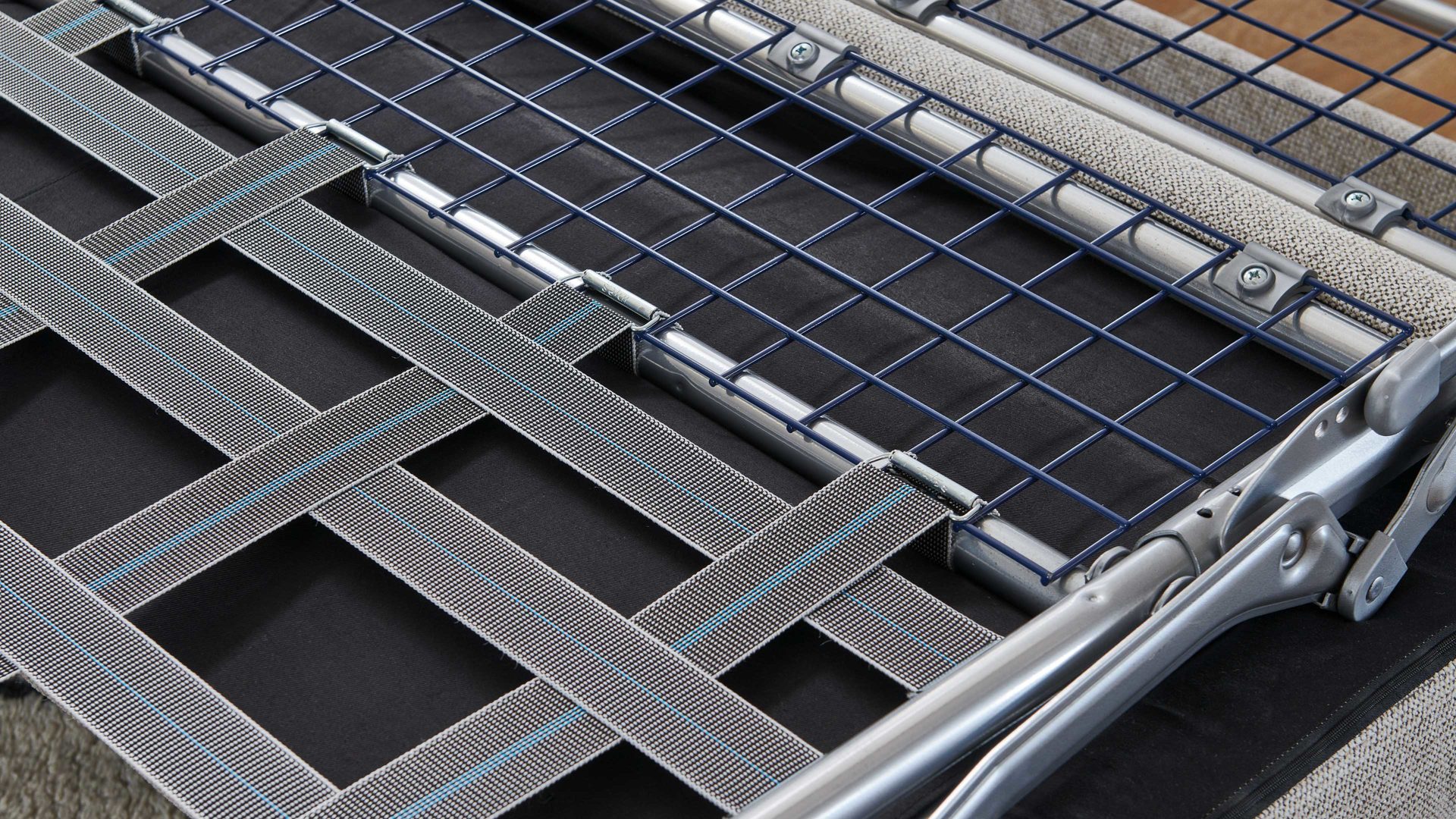 Schlafsofa Bali aus Stoff in Beige Schlafsofa Florenz beiger Bezug 2504 & Holzfüße 673 - Breite ca. 188 cm