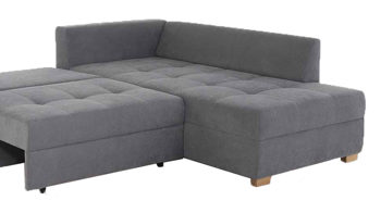 Ecksofa Job aus Stoff in Dunkelgrau Funktions-Ecksofa Heidelberg dunkelgraue Mikrofaser 403.19 – Stellfläche ca. 228 x 199 cm