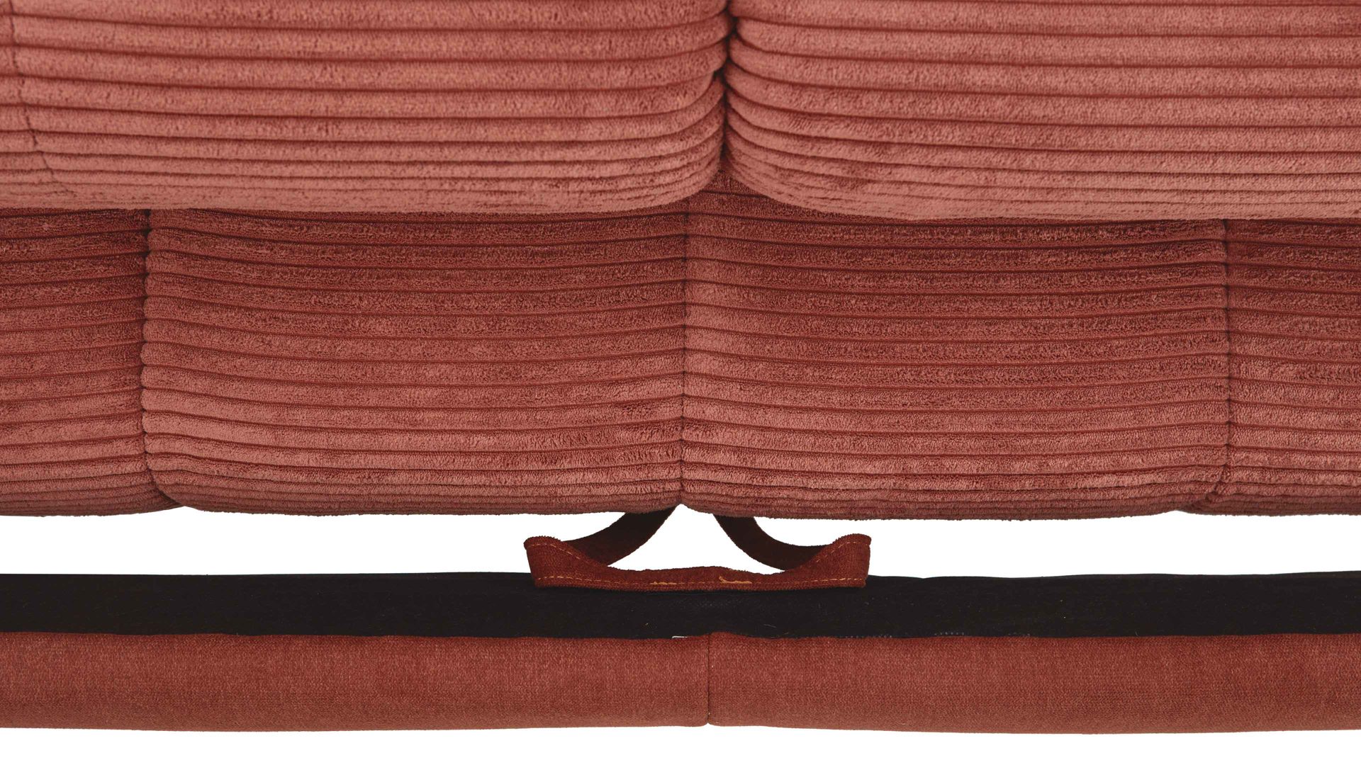 Funktion KAWOO aus Stoff in Orange KAWOO Polstermöbel Santa Rosa - Bettfunktion kupferfarbener Breitcordbezug Lincoln