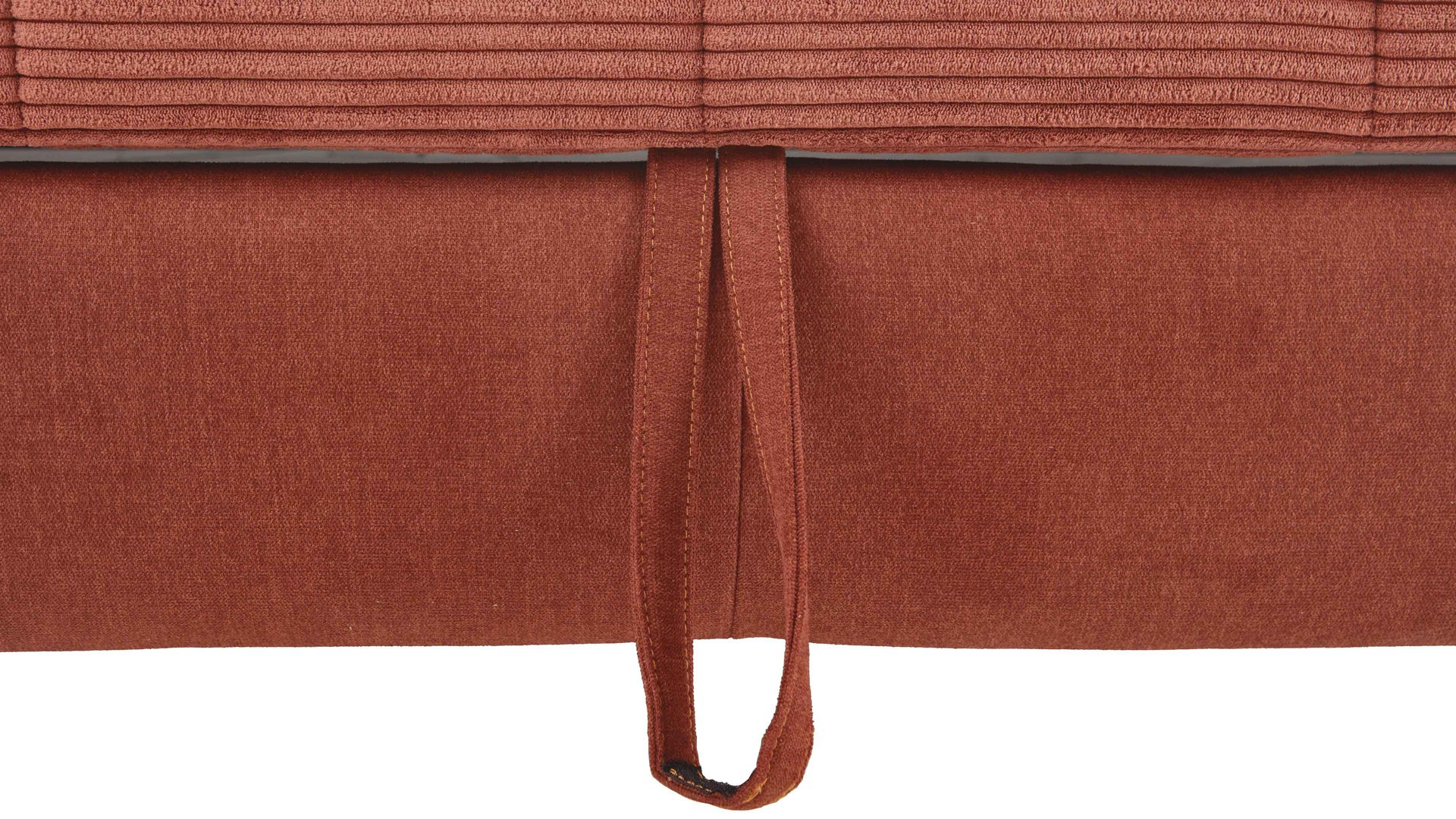 Funktion KAWOO aus Stoff in Orange KAWOO Polstermöbel Santa Rosa - Bettfunktion kupferfarbener Breitcordbezug Lincoln