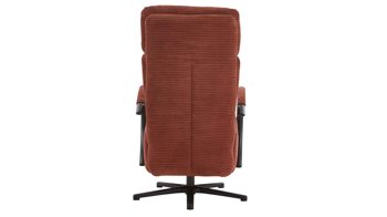 Relaxsessel KAWOO aus Stoff in Orange KAWOO Polstermöbel Santa Rosa - Relaxsessel kupferfarbener Breitcord Lincoln & mattschwarzer Sternfuss