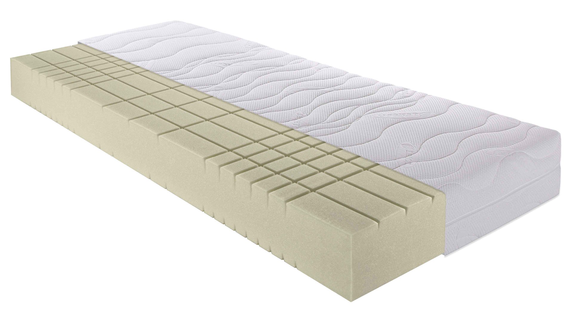 Kaltschaummatratze KAWOO aus Stoff in Weiß KAWOO Kaltschaum-Wendematratze KS 1 Liegefläche ca. 140 x 200 cm