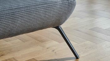 Polsterhocker KAWOO aus Stoff in Grau KAWOO Polsterprogramm Dover XC - Polsterhocker grauer Breitcord Lincoln - ca. 142 x 80 cm