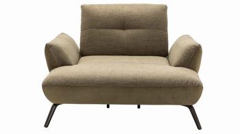 Polstersessel KAWOO aus Stoff in Grün KAWOO Polsterprogramm Dover XC - Loveseat Stoffkombination Riviera Olive & Amsterdam Khaki