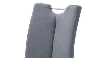 Schwingstuhl Mca furniture aus Stoff in Grau Schwingstuhl Artos graues Feingewebe & Edelstahl