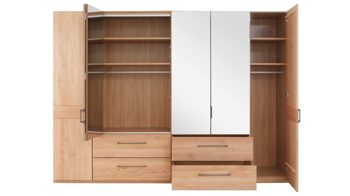 Komplettzimmer Wiemann | oeseder aus Holz in Holzfarben WIEMANN Modena Plus - Schlafzimmerkombination Erle - vierteilig, Liegefläche ca. 180 x 200 cm