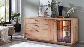 Sideboard PARTNERRING COLLECTION aus Holz in Holzfarben PARTNERRING COLLECTION Wohnprogramm Malaga - Sideboard Eiche Artisan - zwei Türen, drei Schubladen, Länge ca. 178 cm