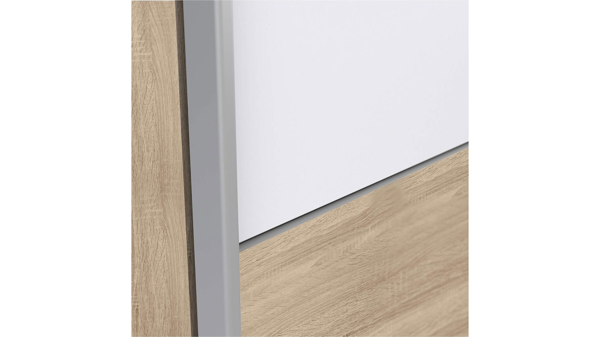 Kleiderschrank Forte® aus Holz in Weiß Kleiderschrankprogramm Schach & Matt - Kleiderschrank Weiß & Puccini Eiche – ca. 170  x 190 cm