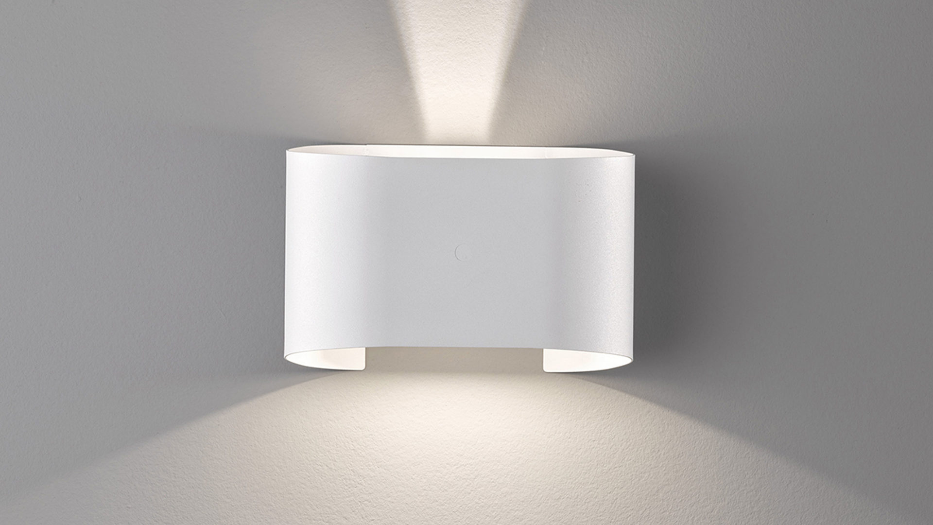 Wandleuchte Fh fischer & honsel aus Metall in Weiß FH Außen-Wandleuchte Wall mattweißes Metall - Breite ca. 18 cm