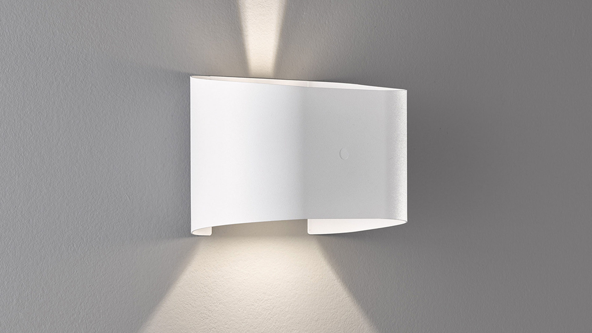 Wandleuchte Fh fischer & honsel aus Metall in Weiß FH Außen-Wandleuchte Wall mattweißes Metall - Breite ca. 18 cm