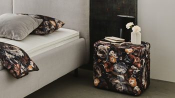 Nachttisch comfortmaster besser sitzen, liegen, leben aus Stoff in Mehrfarbig Comfortmaster OC-PB23104 - Nachtkonsole 39 floraler Stoffbezug Elli pearl - ca. 48 x 48 cm