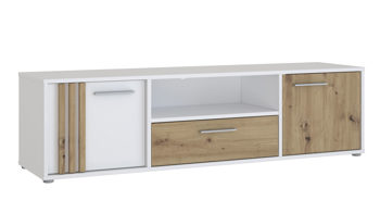 Lowboard Forte® aus Holz in Weiß Kommodenprogramm Cardigan Weiß & Artisan Eiche – ca. 163 x 44 cm