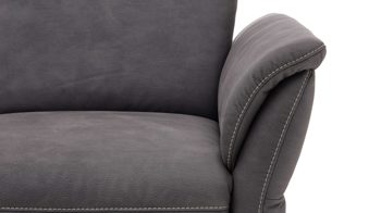 Ecksofa Steinpol polsteria aus Stoff in Dunkelgrau Polstermöbel Serie Senturo System - Wohnlandschaft dunkgelgraue Mikrofaser Atlantic - Stellfläche ca. 338 x 251 cm