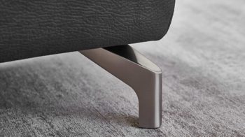 Ecksofa Steinpol polsteria aus Stoff in Dunkelgrau Polstermöbel Serie Senturo System - Wohnlandschaft dunkgelgraue Mikrofaser Atlantic - Stellfläche ca. 338 x 251 cm