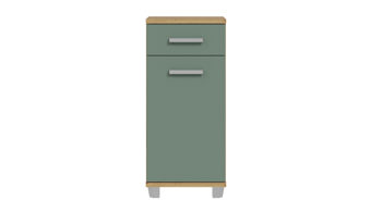 Unterschrank Forte® aus Holz in Grün Badezimmerprogramm Veris - Unterschrank Salbei Grün & Artisan Eiche – ca. 40 x 91 cm