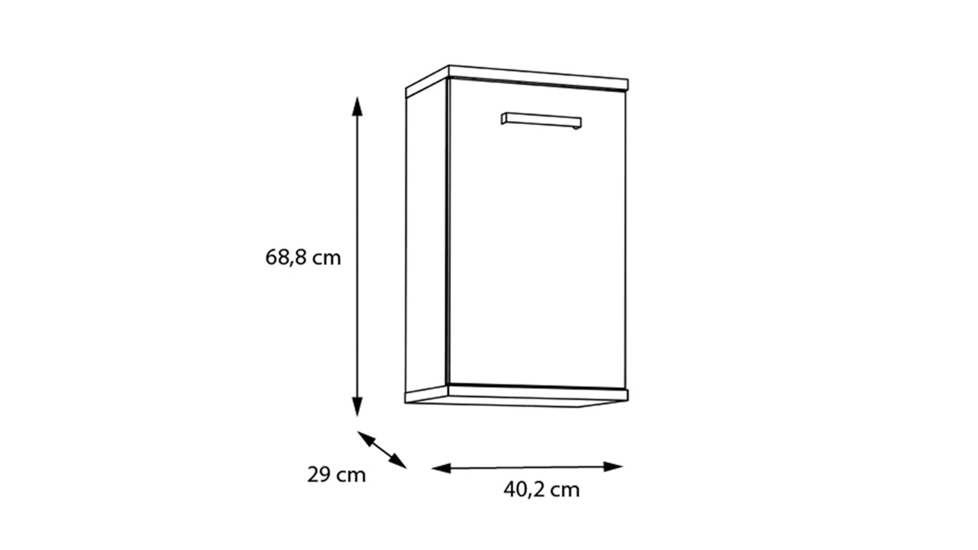 Hängeschrank Forte® aus Holz in Grün Badezimmerprogramm Veris - Hängeschrank Salbei Grün & Artisan Eiche – ca. 40 x 69 cm