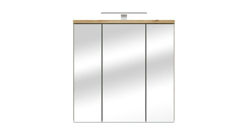 Hängeschrank Forte® aus Holz in Transparent Badezimmerprogramm Veris - Spiegelschrank Artisan Eiche – ca. 69 x 68 cm