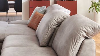 Ecksofa W.schillig i. i. aus Leder in Hellgrau W.SCHILLIG Polsterserie Select Venus plus - Ecksofa mit Sitztiefenverstellung hellgraues Leder Z69-22 - Stellfläche ca. 181 x 349 cm