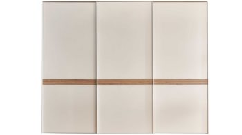 Kleiderschrank Staud aus Holz in Weiß STAUD Schwebetürenschrank Sinfonie Plus Elfenbein & Trentino Eiche – drei Türen, Breite ca. 298 cm