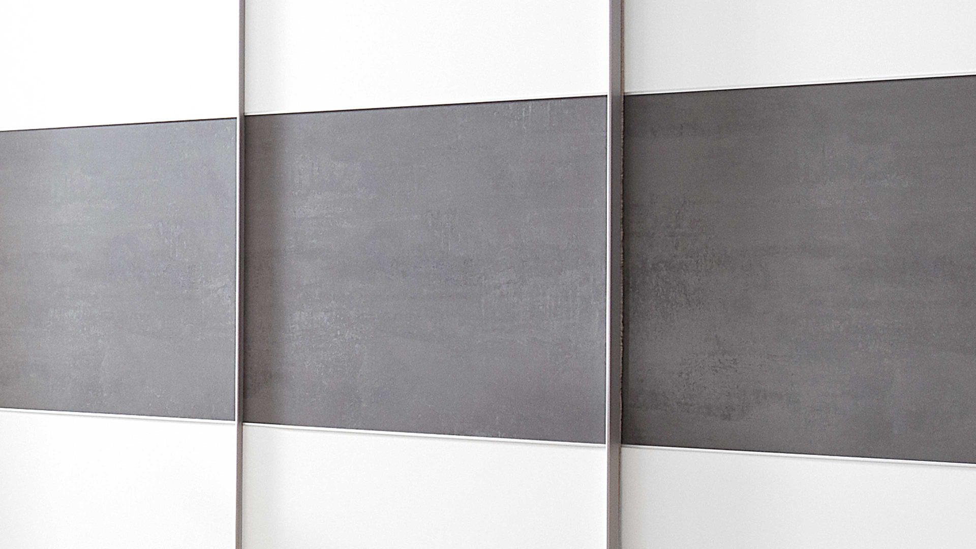 Kleiderschrank Staud aus Holz in Hellgrau STAUD Schwebetürenschrank Sinfonie Plus Hellgrau & Graphit – drei Türen, Breite ca. 280 cm