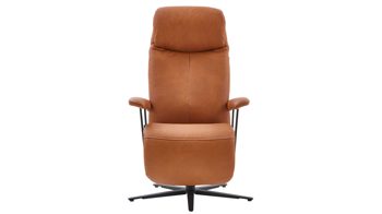 Relaxsessel Himolla aus Leder in Orange himolla Relaxsessel Serie 7387 - Easyswing 36V cognacfarbenes LongLife-Leder 24 & anthrazitfarbener Sternfuß