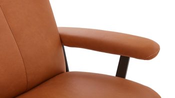 Relaxsessel Himolla aus Leder in Orange himolla Relaxsessel Serie 7387 - Easyswing 21V drei Motoren - honigfarbenes LongLife-Leder Rustika & anthrazitfarbener Sternfuß