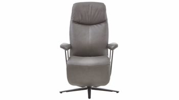 Relaxsessel Himolla aus Leder in Dunkelgrau himolla Relaxsessel Serie 7387 - Easyswing 36V asphaltfarbenes LongLife-Leder 24 & anthrazitfarbener Sternfuß