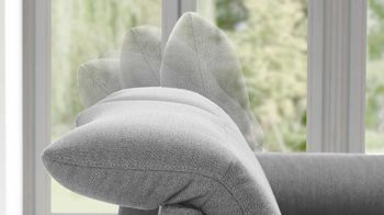 2,5-Sitzer Himolla aus Stoff in Grau himolla Polsterprogramm 1385-Promotion - 2,5-Sitzer mit motorischen Funktionen gletscherfarbener Bezug Q2 Fashion & anthrazitfarbene Metallfüße - Länge ca. 183 cm