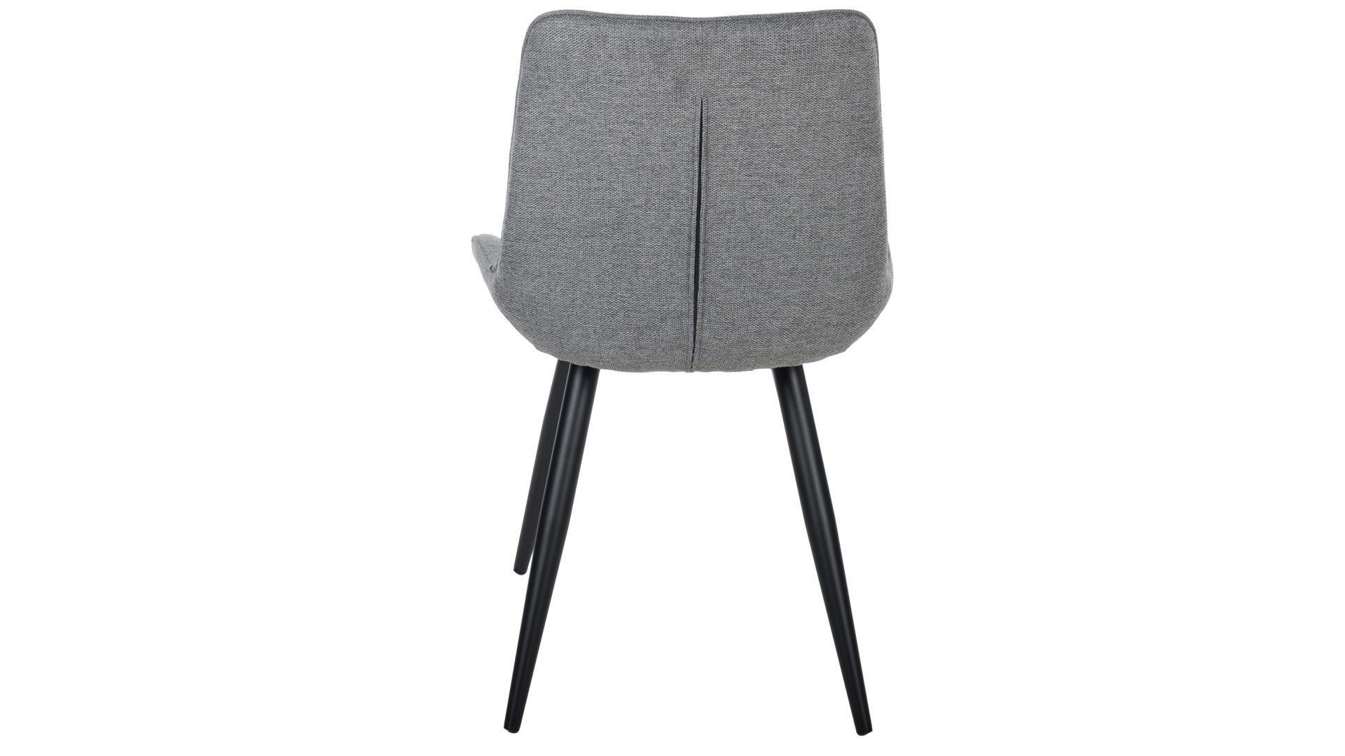 Vierfußstuhl Duo collection aus Stoff in Grau Polsterstuhl Iris grauer Webstoff Padua & schwarzes Gestell