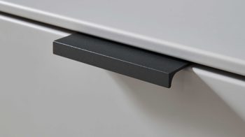 Highboard Wöstmann markenmöbel aus Holz in Grau WÖSTMANN Wohnprogramm WM 2380 - Highboard samtgrauer Lack - eine Klapptür, drei Schubladen, Breite ca. 122 cm