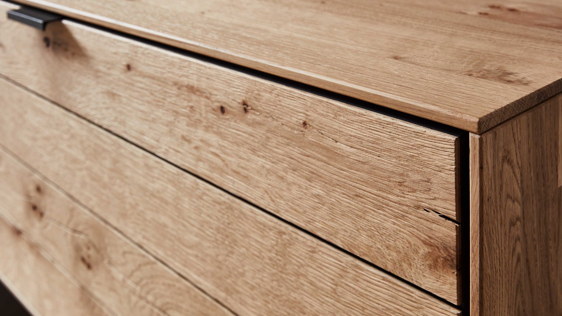 Lowboard Wöstmann markenmöbel aus Holz in Holzfarben WÖSTMANN Wohnprogramm WM 2380 - Lowboard Wild- & Balkeneiche - eine Klappe, Breite ca. 182 cm