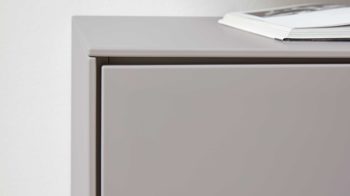 Sideboard Wöstmann markenmöbel aus Holz in Grau WÖSTMANN Wohnprogramm WM 2380 - Sideboard samtgrauer Lack & Balkeneiche - drei Türen, Länge ca. 182 cm