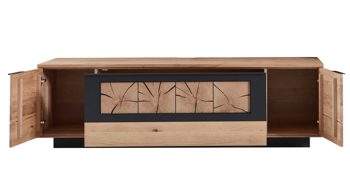 Lowboard Wöstmann markenmöbel aus Holz in Holzfarben WÖSTMANN Wohnprogramm WM 1910 - Lowboard Wildeiche - zwei Türen, ein Auszug, Breite ca. 202 cm