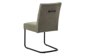 Schwingstuhl Mca direkt aus Stoff in Grün Polsterstuhl-Serie Tenna - Schwingstuhl olivgrüner Bezug Degas 2513 & Schwarz