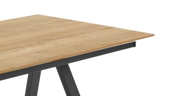 Esstisch Venjakob aus Holz in Holzfarben VENJAKOB Esstisch ET158 Halifax Eiche & anthrazitfarbenes Metall – ca. 190 x 100 cm