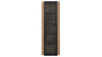 Wandregal Interliving aus Holz in Holzfarben Interliving Wohnzimmer Serie 2029 - Wandregal 42 Wildeiche & Granit-Steinoptik - ca. 46 x 135 cm