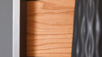 Wandregal Interliving aus Holz in Holzfarben Interliving Wohnzimmer Serie 2030 - Wandboard 41 Wolfram Grey & Spaltholz - ca. 48 x 38 cm