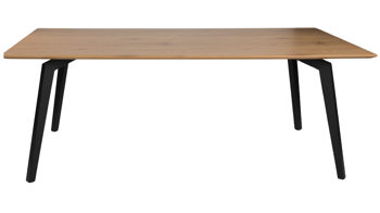 Esstisch Duo collection aus Holz in Holzfarben Esstisch Vivienne Eiche & schwarzes Gestell - ca. 200 x 100 cm